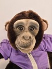 Child s Playmate Plush Monkey Hand Puppet Attachable Hands Brown Realistic 15 