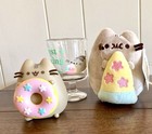 Pusheen The Cat Lot Of 6 Items A Plush  3 Vinyl   Sundae Glass   Halloween Cup