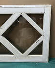 Antique Double Diamond 8 Lite Window Sash Shabby White Chic 26x47 Vtg 1323-26b