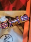 Women s Hermes Blue   Strap Enamel Gold Plated Clic H Bangle Bracelet Colorful