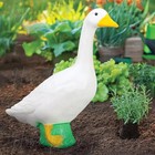 Large White 23 h Dress Up Goose Garden Statue Blow Mold Outdoor Yard Porch Decor