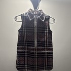 Girls Plaid Sleeveless Collared Zip-front Shirt Dress Short Multicolor One