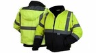 Pyramex Hi-vis Class 3 Insulated Safety Bomber Reflective Jacket Road Work M-5xl