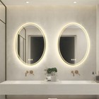 Oval Led Backlit Illuminated Bathroom Mirror Ip65 Antifog Makeup Vanity Mirror