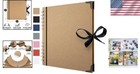 Personalized 60-page Hardcover Scrapbook Album With Ribbon Tie   Metal Corners