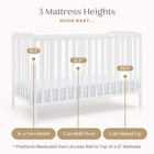 Emmie 4-in-1 Convertible Crib - Converts From Baby Crib To Toddler Bed  Daybe   