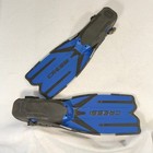 Cressi Rondine A Scuba Fins M l Blue Open Heel Italy Missing Straps   1 Clip