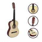 38   Beginners Acoustic Guitar With Guitar Case  Strap  Tuner And Pick Natural