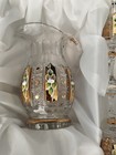 Czech Bohemia Crystal Cut Glass - Wine  Water  Bier  Set 6 1 Gold   Enamel