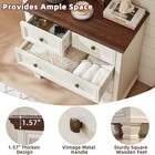 Farmhouse 5 Drawer Dresser Vintage Rustic White 32 6 Inch Tall