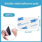60pcs Double Sided Adhesive Pads Heavy Duty Mounting Foam Tape Rectangular Wall