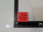 Merry Christmas Rubber Stamp Wood Mount Holly Border Cursive Craftsmart Holiday 