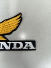 New Vintage  honda Wing  Black Gold Embroidered Motorcycle Patch P111