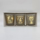 Souvenir Peruvian Gold Designed Shot Glasses  set Of 3 