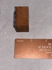 Vintage Letterpress Block Schlitz Script Logo Advertising Metal On Wood