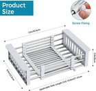 Over Sink Dish Drying Rack  Stainless Steel   Kitchen Countertop Organizer gray 