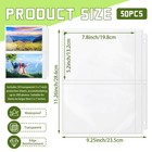 Vokoy 50 Pack 5  X 7  Clear Photo Sleeves For 3 Ring 5x7inch - 2pocket 