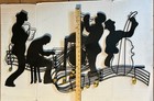Jazz Band Abstract Metal Wall Sculpture Art Hanging Home Decor  Folds Up