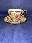 Vntg Royal Albert Bone China Old Country Roses Chintz Teacup   Saucer - England
