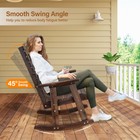 Wood Rocking Chair Porch Rocker High Back Garden Seat For Outdoor Patio Indoor