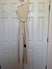 Antonio Melani Cream Asymmetrical One Shoulder Wide Leg Jumpsuit Size 0