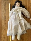 Antique Bisque Doll   Leather Kid Body Jean J Industries 23    Ringlets Gorgeous 