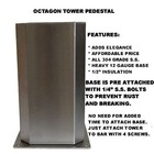 Stainless Steel Draft Beer Tower Made In Usa -6 Faucets - Air Cooled Ttb-6ss-op
