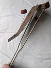 Vintage Percussion Accessory Two Sided Metal Handle W red Wood Balls Percussion 