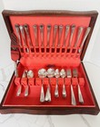 Wm Rogers A 1 Plus 54 Pieces Silverplate Flatware Rosalie Pattern Oneida Vintage