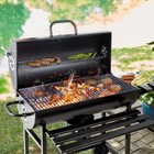 Flamaker Barrel Style Charcoal Grill With Thermometer For Camping