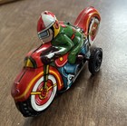 Modern Toys Japan Red Racing Motorcycle 9cm Tin Friction Toy Nice 68 Top Rare
