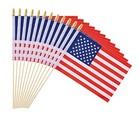 25pack Smalln Flag Mini Usa Flag On Stick Handheld Us Flag For July 4th America