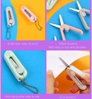 Mini Folding Scissors With Key Chain Mini Telescopic Small Foldable Scissors Por