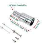 Eesc2y  2-pack  1  Threaded Tips Replacement For Extension Poles 1 In  Sliver