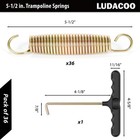 Heavy Duty 3 5 -8 5  Trampoline Springs With Hooks   T-hook Tool  12-48 Pack