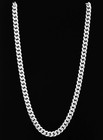 Cuban Link Chain Real Solid 925 Sterling Silver Necklace Men Women