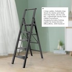 5step Ladder  Foldable Step Stool  Aluminum Step Ladder With Anti-slip Pedal