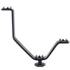 V Type Triple Hot Shoe Mount Flash Dual Bracket For Monitor Video Led Light  mic