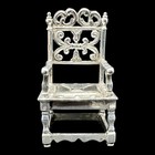    Antique    Sterling Silver Miniature   Dolls House Arm Chair