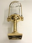Vintage Solid Brass Nautical Table Lamp With Glass Chimney     Marine Lighthouse S