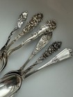 Floral Set 6 Sterling Silver Antique Whiting Other Lily Spoon  368 Scrap No Mono