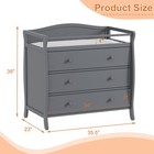 3   drawer Wooden Baby Changing Table  Diaper Changing Station Dresser For Nursery