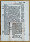 7 Early Printed Post Incunable Leaves  c  - 1489 1550