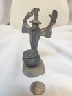 Pewter Wizard With Cast Iron Cauldron Incense Burner Stamped And Signed