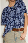 Nwot We The Free Free People Nina Printed Tee Blue Floral Combo Large