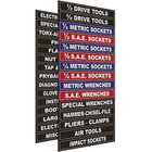 New Jumbo Magnetic Economy Toolbox Labels For  Tool Chests  Boxes And Storage