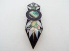 Alpaca Mexico Silver Inlay Abalone Barrette Hair Clip 4 5 