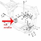 Rear Isolator Motor Mount For Harley  47564-99 Dyna Fxd Wide Glide Fxdwg 99-2017