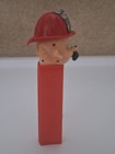 Vintage 1970 No Feet Pez Fireman  a   Black Mustache   Red Hat- Hong Kong 3 9