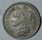 1881 Three Cent Piece Nickel    3775